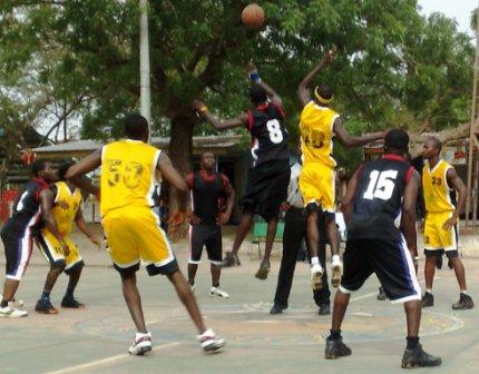 Cape Coast Hoops vs. Vikings; jump ball